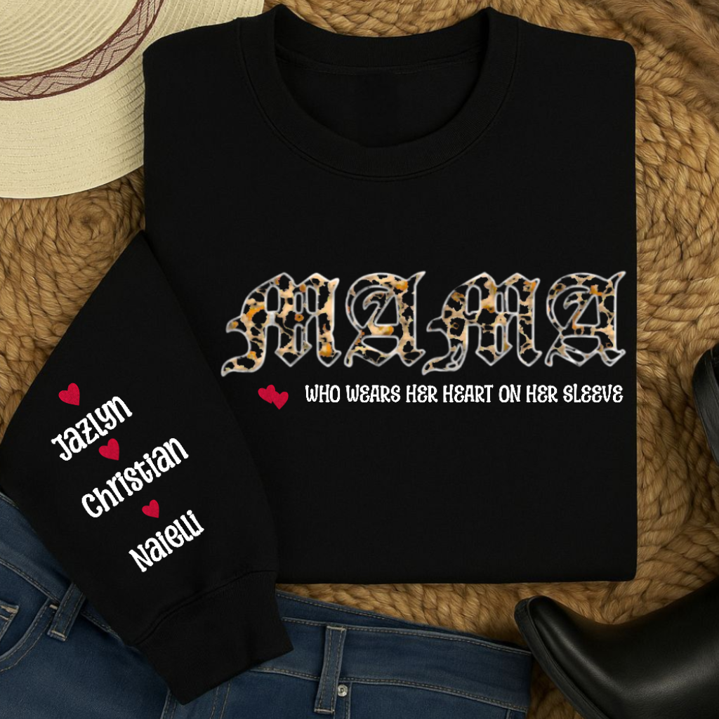 π Custom "Mama" Sweatshirt β Wear Your Heart on Your Sleeve π