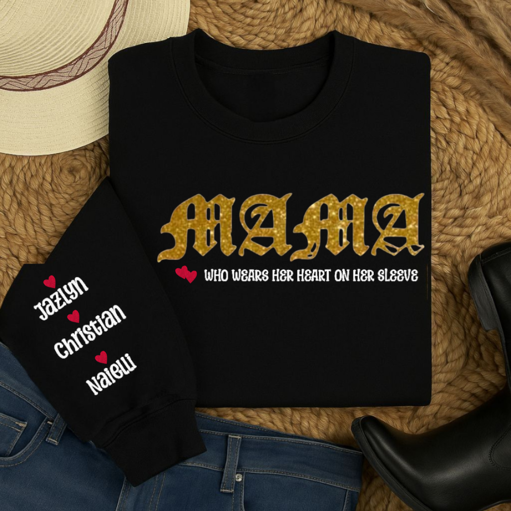 π Custom "Mama" Sweatshirt β Wear Your Heart on Your Sleeve π