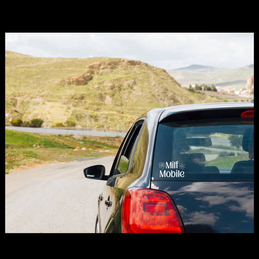 🍑 “MILF Mobile” Vinyl Car Decal – For Hot Mamas Only