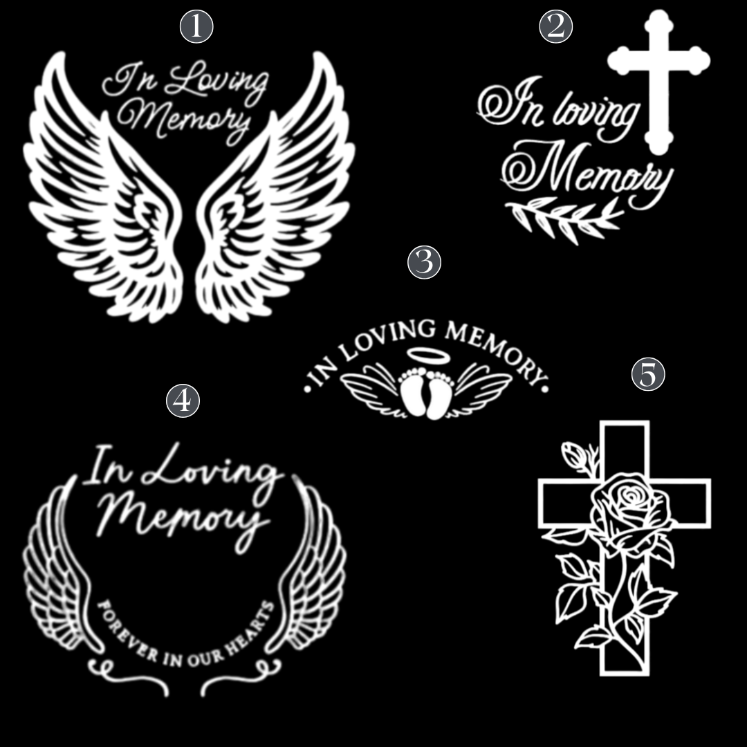 🕊️In Loving Memory Vinyl Car Decal – Personalized Memorial Tribute