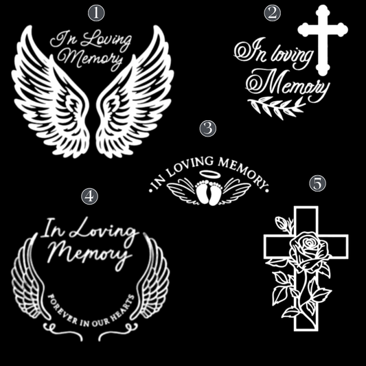🕊️In Loving Memory Vinyl Car Decal – Personalized Memorial Tribute