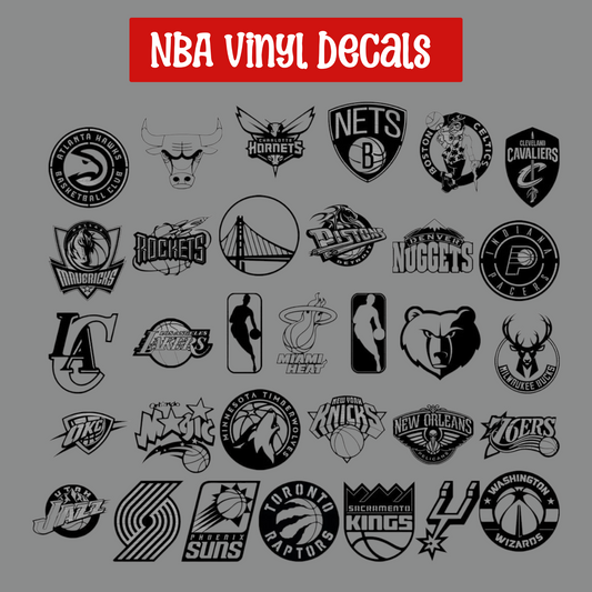 🏀 NBA Team Logo Vinyl Decal